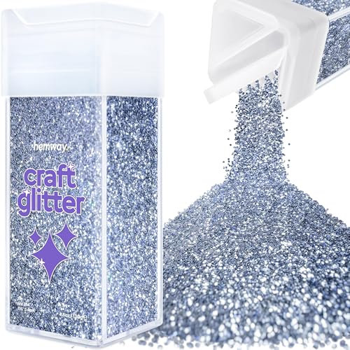Hemway Premium Craft Glitter Shaker - Azure Blue | 130g Fine Metallic Flake Sequins for Resin & Epoxy Crafts | Craft Supplies for Festival, Tumblers, Body, Face, Eye & Nail Art