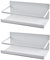 Luchs – 2er Set Magnetisches Regal für Kühlschrank aus Edelstahl, Hängeregal, Küchenregal, Gewürzregal, Kühlschrank Regal, Organizer mit Haken (Weiss)