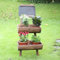 Blumenkasten zweistöckig mit Tafel Blumenleiter Pflanztreppe Blumentreppe Blumenregal - Kräuterbeet Gemüsebeet Blumenbeet Pflanzkasten für Terrasse Balkon & Garten