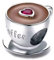 Mar's Design's - Charm Taza de Cafe con Corazon - Regalos Originales para tu Novia - Colgantes Mujer Plata de Ley - compatibles con Pandora