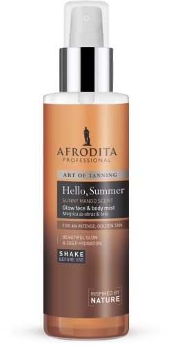 Afrodita Professional ART OF TANNING Hello, Summer Glow Gesichts und Körpernebel - bewahrt die Bräune | 100 ml | 0% Alkohol | Vegan
