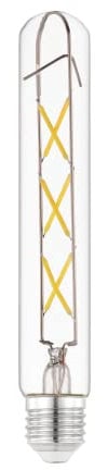 EGLO E27 LED Lampe, Glühbirne in Stabform, Leuchtmittel Röhre für Retro Beleuchtung, 4 Watt (entspricht 40 Watt), 470 Lumen, warmweiß, 2700 K, Edison Birne T30, Ø 3 cm