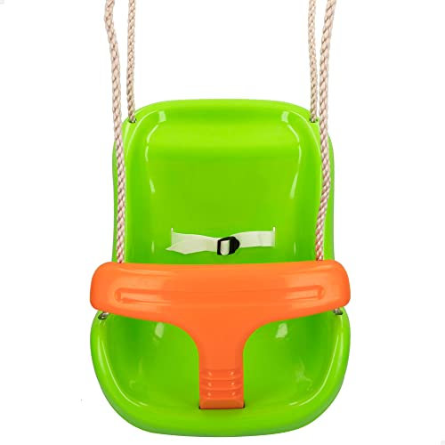 ColorBaby 54126 - Columpio jardín Exterior, Columpio bebé a partir de 10 meses, Medidas 37x42,5x50cm, Capacidad máx 70kg, Columpios infantiles exterior, Juegos jardín