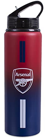 Arsenal F.C. Team Merchandise 750ml Aluminium Fade Bottle, White, One Size