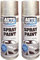 HitlineUK 400ml Silver Spray Paint Gloss Aerosol, (2 Pack) Spray Can Household Car Van Bike Paint