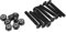 PATIKIL Skateboard Ferramenta Kit, 1.38 Montaggio Viti Complete Filettatura Bulloni Dadi Set per Long Board Incrociatore, Nero