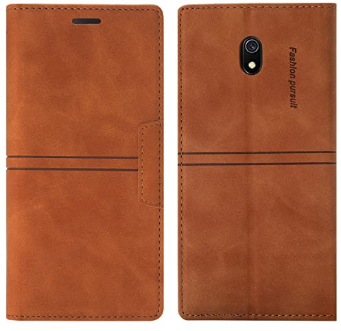 OKZone Kompatibel mit Samsung Galaxy J7 2017 / J730 Hülle, Handyhülle Samsung J7 2017 / J730 Wallet PU Leder Kartenfach Magnet Klappbar Schutzhülle Samsung Hülle Flip Case Cover Klapphülle (Braun)