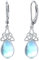 VONALA Keltische Ohrringe 925 Sterling Silber Keltischer Knoten Kristall Tropfen Hängend Ohrringe chmuck Geschenk für Damen Frauen (Mondstein)