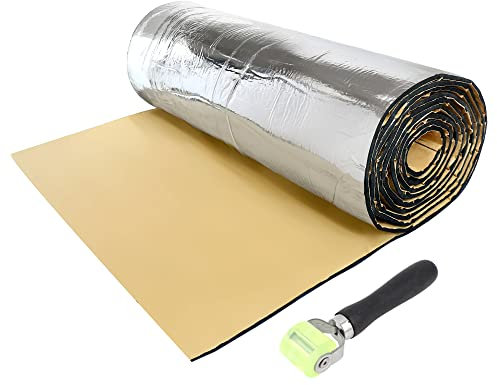 QUARKZMAN Tapis Isolation Acoustique Voiture 10mm Isolant Thermique Capot Moteur 100x100cm (Rouleau)