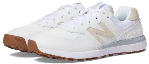 New Balance Damen 574 Greens V2 Golfschuh, Weiss/opulenter Garten, 7 Wide