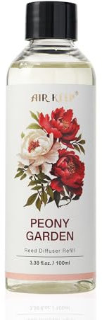 Airkeep Raumduft Nachfüller Pfingstrose Garten, Nachfüller für Lufterfrischer, raumduft nachfüllflasche für Schlafzimmer, Bad Büro Home Décor