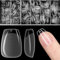 ZIFUTON 600 Stück Kurze Nagelspitzen Tips,Full Cover Ballerina Nail Tips,12 Größen Weiche Gelspitzen Für Gelnägel,Vorpolierte Künstliche Nagelspitzen für Nageltechniker,Anfänger,Salon,Nail Art