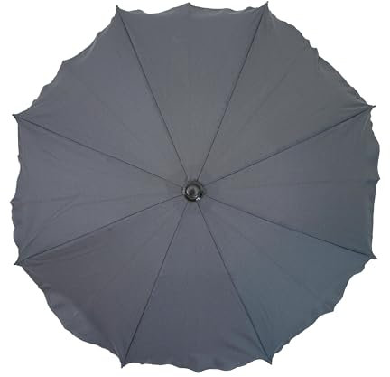 Universal Sonnenschirm Regenschirm für Kinderwagen und Sport Buggy, Babywagen Schirm mit Universal Halterung, UV-Schutz50+ Sonnensegel Sonnenschutz (Grau)