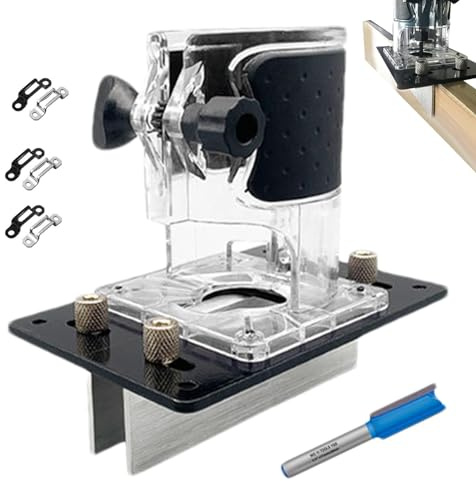 Router Slotting Tool | 2 in 1 Woodworking Router Base - Invisible Fastener Slotting Wood Palm Router & Trimmer Tool, Connector Screw Fasteners