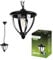 Lumiled Pendelleuchte Vintage Außen Hängelampe 230V Laterne mit Kette Höhenverstellbar Schwarz Aluminium Kunststoff Leuchte Hängeleuchten Retro für alle E27 Leuchtmittel Ideal für Garten Terrasse