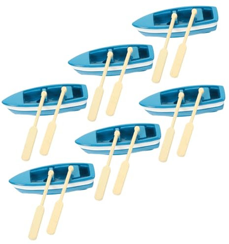 HONMEET 6 Sets Micro Landscape Boat Mini Sailboat Model Mini Vintage Fishing Boats Simulation Boat Toy Sailboat Decor Nautical Party Decorations Nautical Boat Decoration Boat Shelf Resin