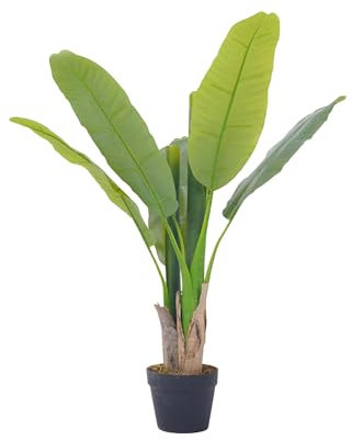 Pianta Finta Da Interno Artificiale Grandi Varie Altezze 100/150/180 Cm Artificiali Vari Modelli Modellabili Decorazioni Casa Ufficio - Banano - Altezza 150cm