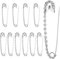 10 Stück Strass Hijab Pins Broschennadeln Dekoration Clip Silber Pin Verschluss Strass Sicherheitsnadeln Hijab Nadeln Glänzende Anstecknadeln Strassnadeln für Damen Kleidung Dekoration