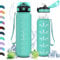 Vikaster Borracce acqua, 1 litro Borraccia con Cannuccia, Borracce Senza BPA & Prova di Perdite, Bottiglia Acqua Sportiva per Bambini Scuola, Bici, Palestra, Yoga, Ufficio, Trekking, Outdoor