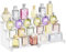 Lifewit Clear Display Stand, 9 Inch 4 Tires Perfume Display Stand Holder, Plastic Display Riser for Figures, Cupcake, Makeup Cosmetics Storage Organiser for Vanity, Bathroom, Dressing Room, 2 Pcs