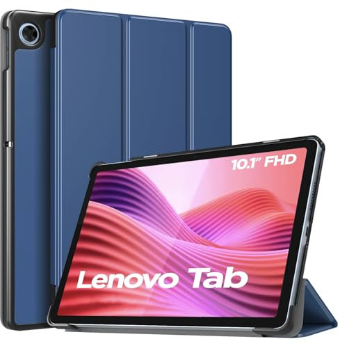 TiMOVO Funda para Lenovo Tab 10,1 Pulgadas 2025, Funda Delgada Ligera con Base Rígida Compatible con Lenovo Tab 10,1 Tablet TB-311FU/TB-311XU, Auto Activación/Reposo, Azul Marino