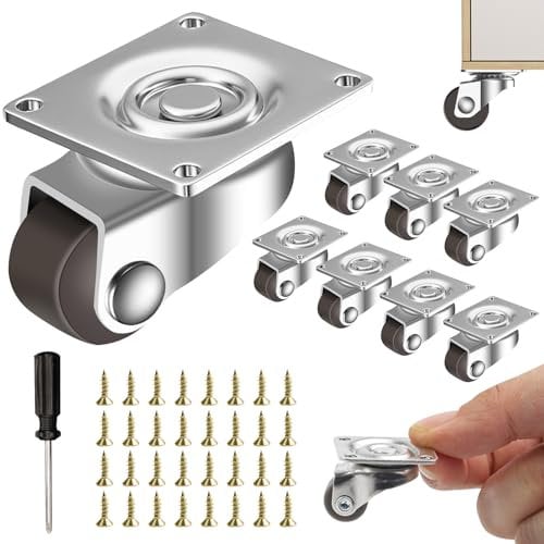 8 Stk Kleine Möbelrollen Lenkrollen 12mm Möbel Rollen 360 Grad Mini Rollen Für Möbel Universal Gummirollen Rutschfeste Transportrollen Universalrad Für Kleine Möbel Wischeimer Regal Aufbewahrungsbox