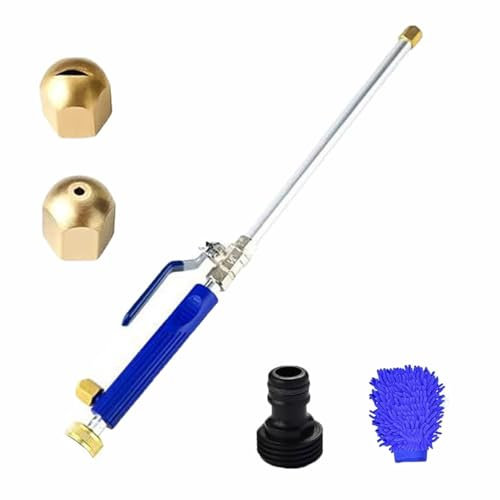 Jet Hochdruck-Hochdruckreiniger,2-in-1 High Pressure Power Washer,Tragbare Hydrojet Hochdruckreiniger Gartenschlauch Ende,Jet Power Washer Nozzle Stab Wasserlanze,für Auto Garten (Blau)