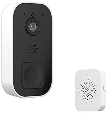 ZKLGS Video Doorbell Wireless, Outdoor Wireless Doorbell Waterproof Smart Home Door Bell Set Voice Intercom Infrared Night Vision Security Camera Doorbell for Home Security(Bianco)