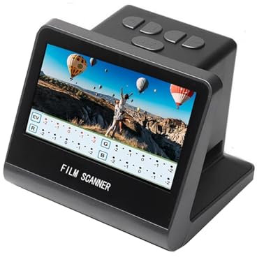 22MP Film & Slide Scanner, Digitaler Filmscanner mit 5 LCD -Bildschirm und 16 GB Speicher, Konvertiert 35 Mm, 126, 110, Super 8 Film & 135, 126, 110 Folien in Digitale Fotos
