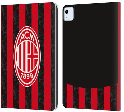 Head Case Designs Licenza Ufficiale AC Milan Home Kit per Stemma 2025/26 Custodia Portafoglio in Pelle Compatibile con Apple iPad Air 11 2020/2022/2024/2025