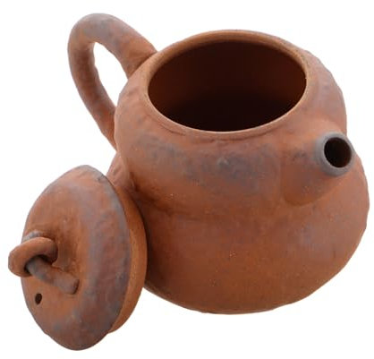 ULTECHNOVO Teiera Forma Cucurbitaceo con Infusore Teiera Vintage per Tè Decorazione e Ristoranti Realizzata Terracotta Resistente