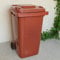 DUAS Outdoor Wheelie Bin Trash Can Large 100L & 120L EN840 Certified Rubbish Waste Dustbin with Lid, Rubber Wheels, and Steel Axle – Durable for Home Workplace and Commercial Use (Brown, 100L)