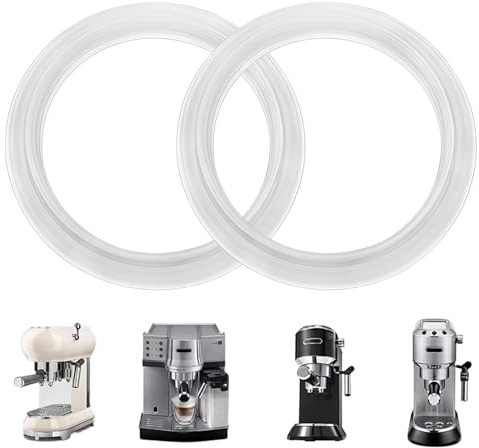 KLINNA Lot de 2 joints en silicone de rechange pour porte-filtre Delonghi, joints EC680 EC685 EC820 EC850 EC860 EC695, ID Ø 47 mm