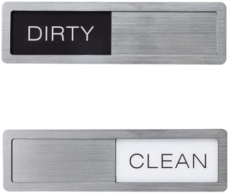 Dishwasher Magnet Clean Dirty Sign, Non-Scratch Clean Dirty Dishwasher Magnet Sign, Clean/Dirty Dishwasher Sliding Sign Clear and Easy to Read Font, Used for Cleaning and Dirt Reminder Signs