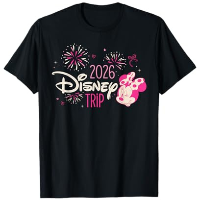 Disney Minnie Mouse & Fireworks 2026 Disney Trip Vacation T-Shirt