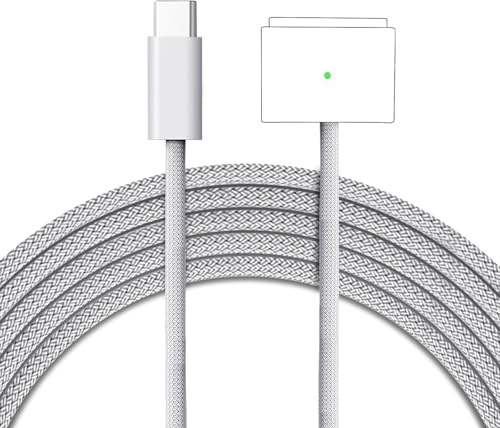 Diyuna 140W USB-C to Magnetic 3 Cable Fast Charging Cable (2 m/6.6 ft) Compatible for Mac-Book Pro 14/16 (2021/2022/2023), Air M2(2022), White