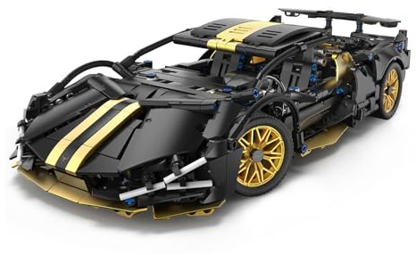 Flubecrux Technik Sportwagen Bausteine, 931 Teile 1:14 MOC | Rennwagen Modellbausatz, Supersportwagen Auto Bausatz für Erwachsene