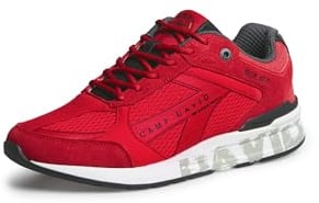 Camp David Herren Urban Sneaker im Materialmix mit Logo-Sohle Energy Red, 46