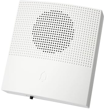 HVLOSNE Kabelgebundene Türklingel 12V DC, 4-Draht Türgong 80 dB mit 38 Klingeltönen, Ding-Dong Innenklingel, Weißes ABS-Gehäuse, für Zugangskontrolle, Codeschloss, RFID Türöffner, Türcontroller