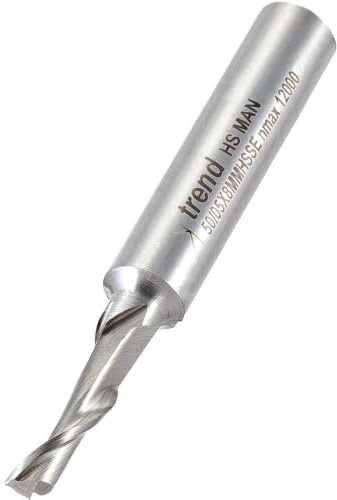 Trend Aluminium Cutter, 5 mm Diameter, 8 mm Shank, HSS, 5 mm Cut | Precision High Speed Steel Cutter For Aluminium With 5 mm Cut Diameter And 12 mm Cut Length, 50/05X8MMHSSE