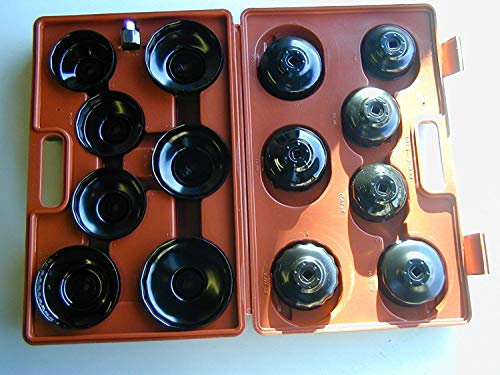 Neilsen CT1224 16pc Cup Type Filter Wrench Set - Comprehensive Oil Filter Removal Tool Set for Sizes 65mm to 100mm