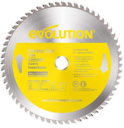 Evolution Power Tools 10BLADESSN Lame de scie pour la découpe de l’acier inoxydable, 10 x 66 dents, Jaune
