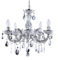 LITECRAFT Marie Therese Chandelier Ceiling Light Crystal Effect 5 Arm - (Silver)