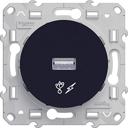 Schneider Electric - Odace, prise alimentation USB 5V Anthracite - S540408