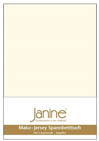 Janine Spannbetttuch 5007 Mako Jersey 180/200 bis 200/200 cm Natur Fb. 07