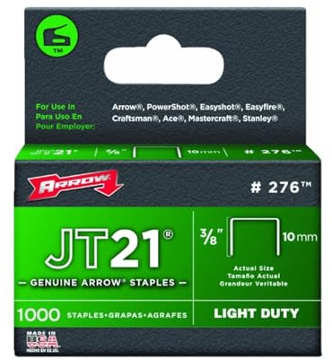 Arrow JT21/T27 Staples 10mm 3/8in (1000)