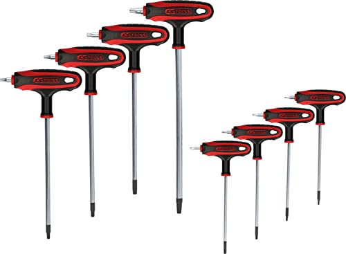 KS Tools KS 152 Tools 151.8165 ERGOTORQUEplus T-Griff-TX-Winkelschlüssel-Satz, 8-tlg.Bohrung