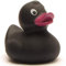 Duckshop I Badeente I Quietscheente I Ente Babsi Schwarz 8 cm