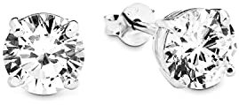 Amor Ohrstecker 925 Sterling Silber Damen Ohrschmuck, mit Zirkonia synth., 0,7 cm, Silber, Kommt in Schmuck Geschenk Box, 9061914