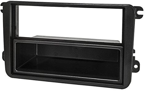 tomzz Audio 2457-005 Radioblende kompatibel mit VW Golf 5 6 V VI Plus Touran Passat 3C Caddy EOS Skoda Octavia Fabia Roomster schwarz